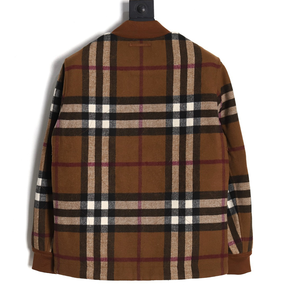 B**rry checked wool bomber jacket
