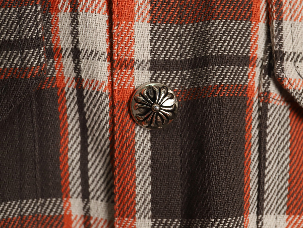 Ch**me He**ts flannel plaid long sleeve shirt