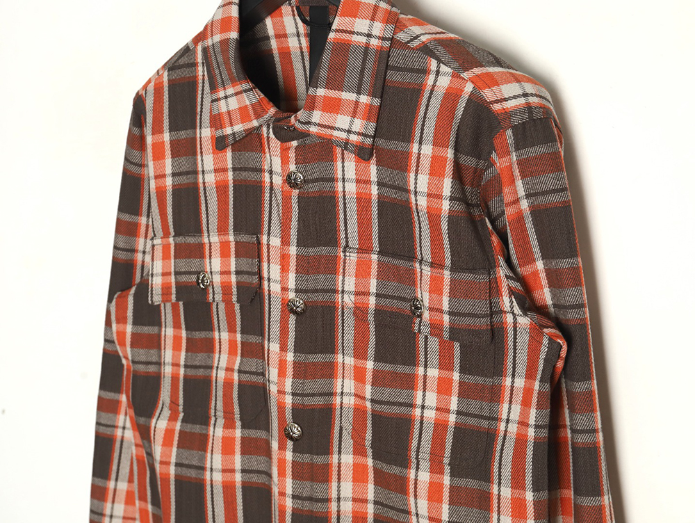 Ch**me He**ts flannel plaid long sleeve shirt