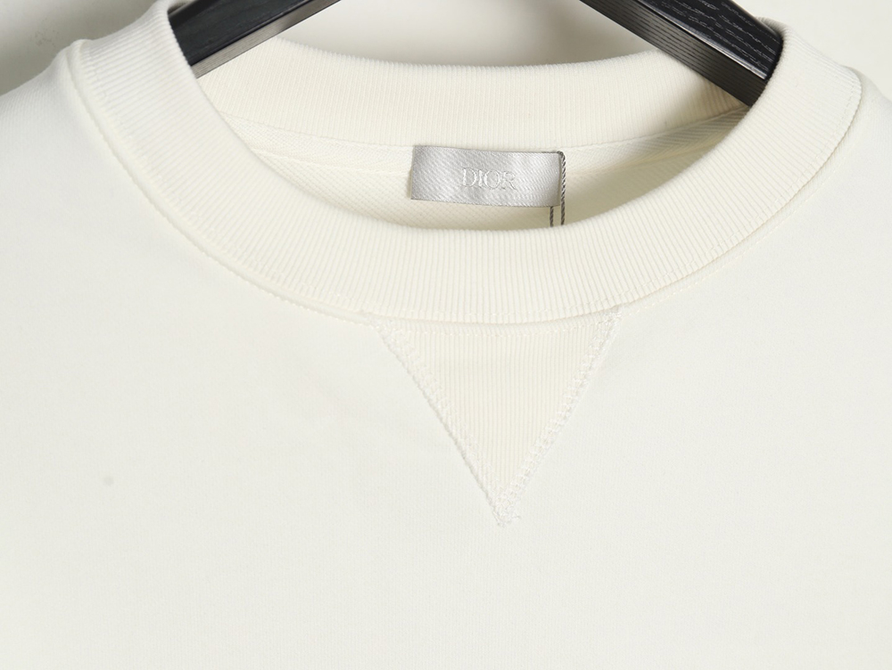 D*or classic front and back slogan embroidery sweatshirt