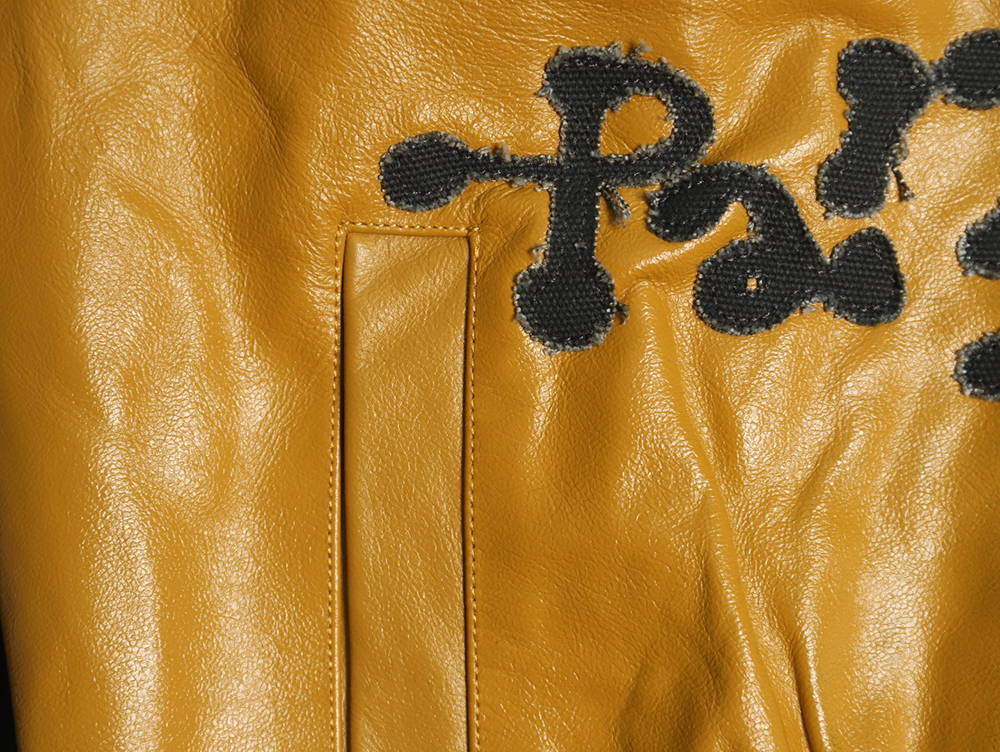 l0*is V*t0n splice leather baseball jacket