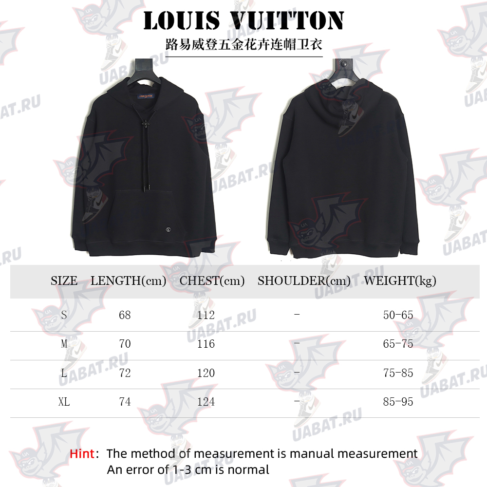 l0*is V*t0n hardware floral hooded sweatshirt tsk2