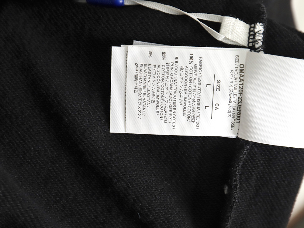 off-white pure black embroidered hoodie