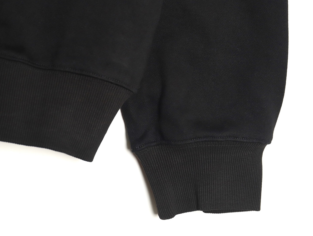 off-white pure black embroidered hoodie