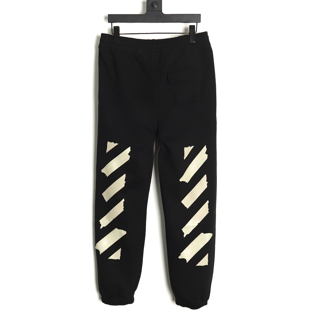 off-white yellow tape trousers
