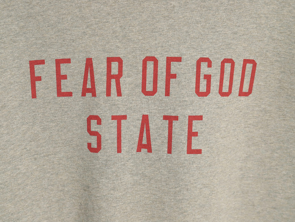 Fear of God lettering print long-sleeved hooded sweatshirt