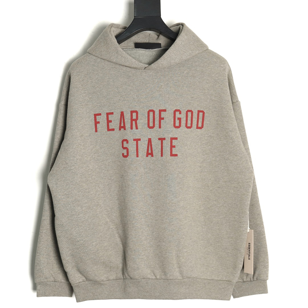 Fear of God lettering print long-sleeved hooded sweatshirt