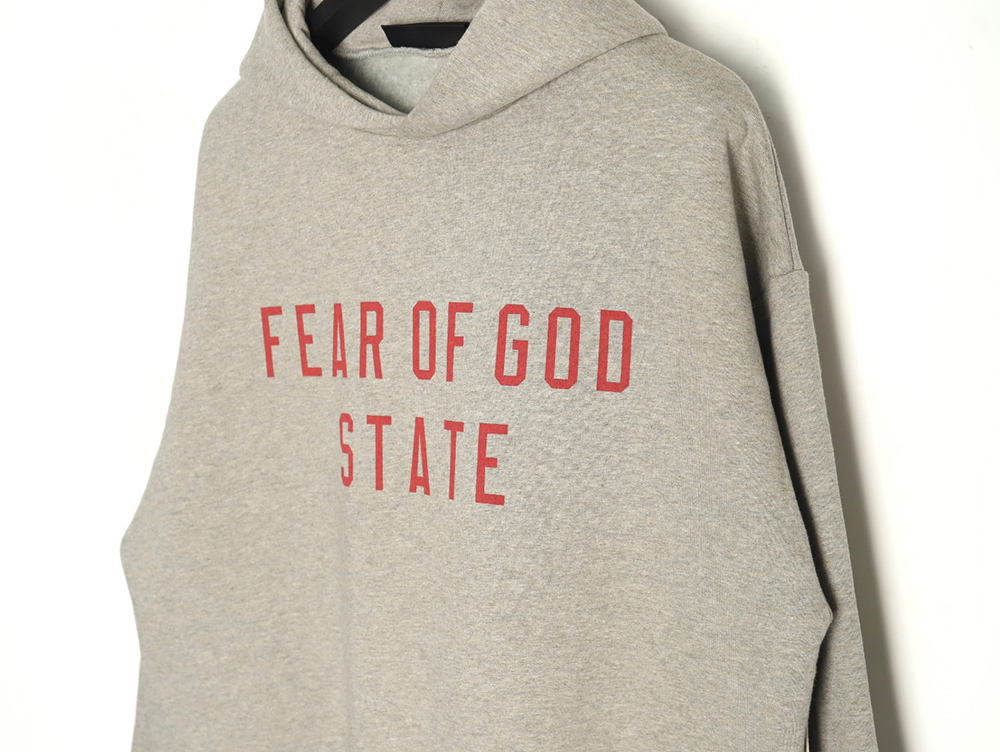 Fear of God lettering print long-sleeved hooded sweatshirt