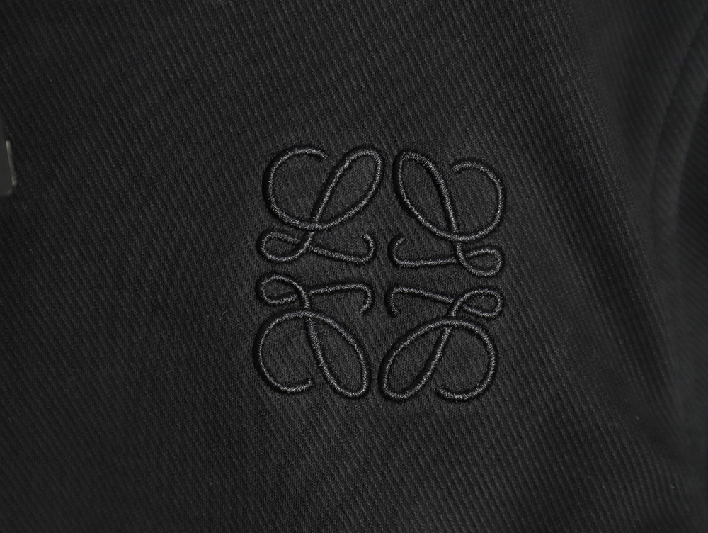 L0ew* patchwork leather lapel jacket