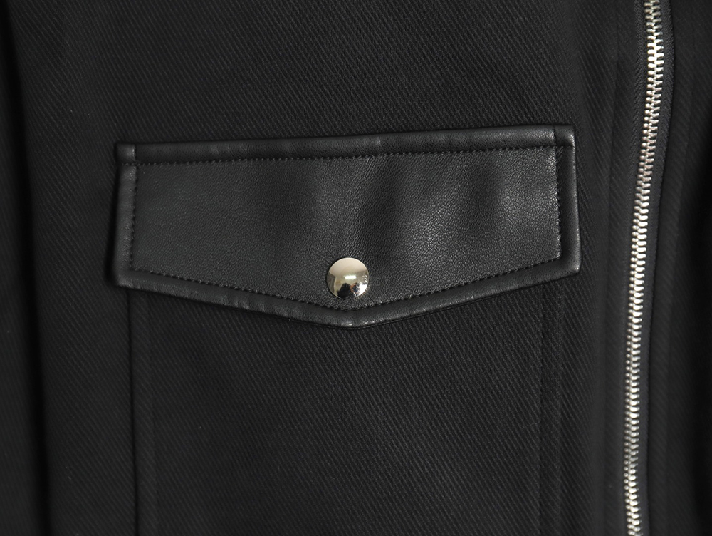 L0ew* patchwork leather lapel jacket