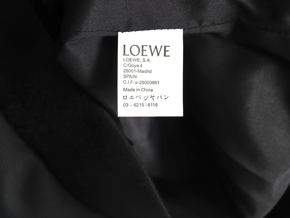 L0ew* patchwork leather lapel jacket