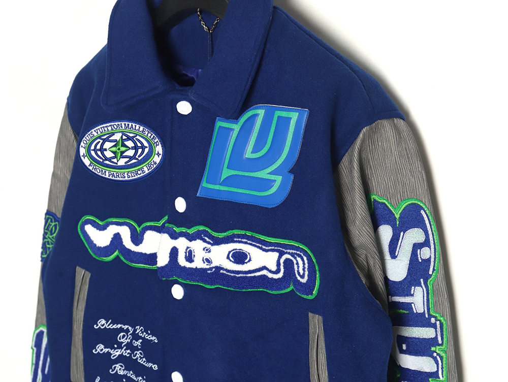 l0*is V*t0n klein blue earth baseball jacket