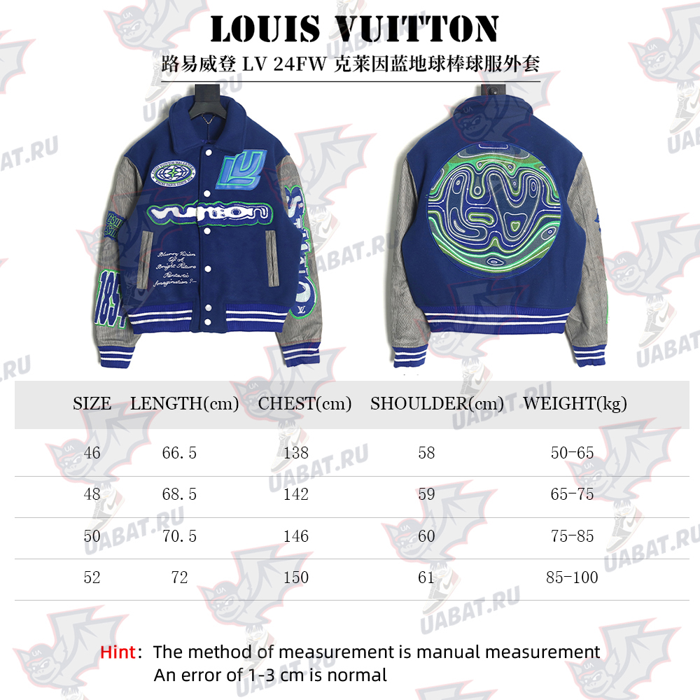 l0*is V*t0n klein blue earth baseball jacket