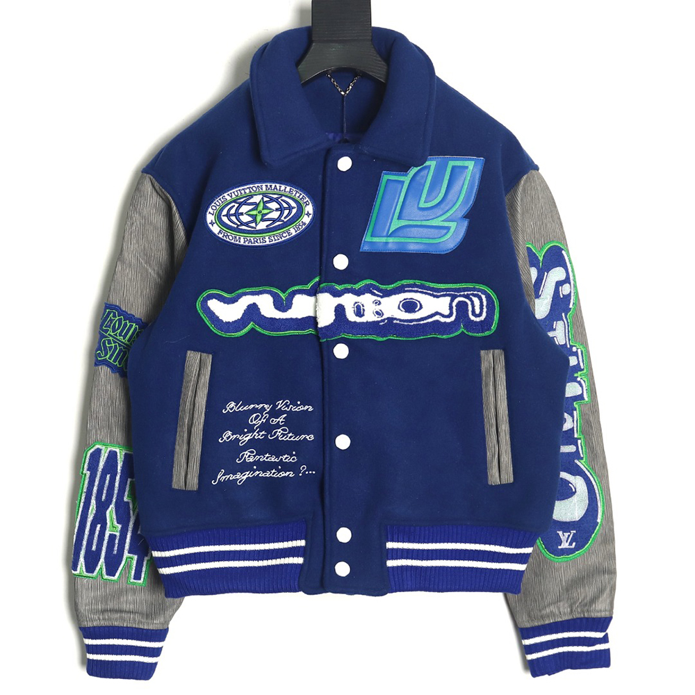 l0*is V*t0n klein blue earth baseball jacket