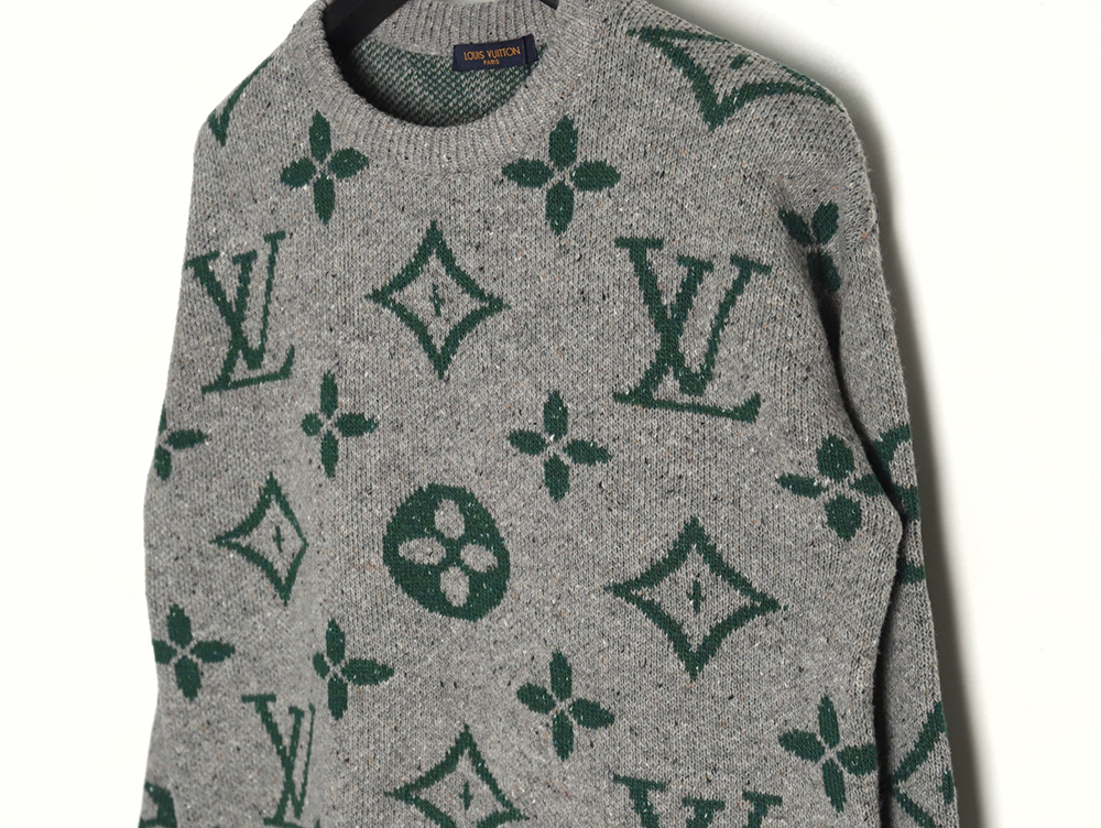l0*is V*t0n all over logo jacquard crewneck sweater tsk1