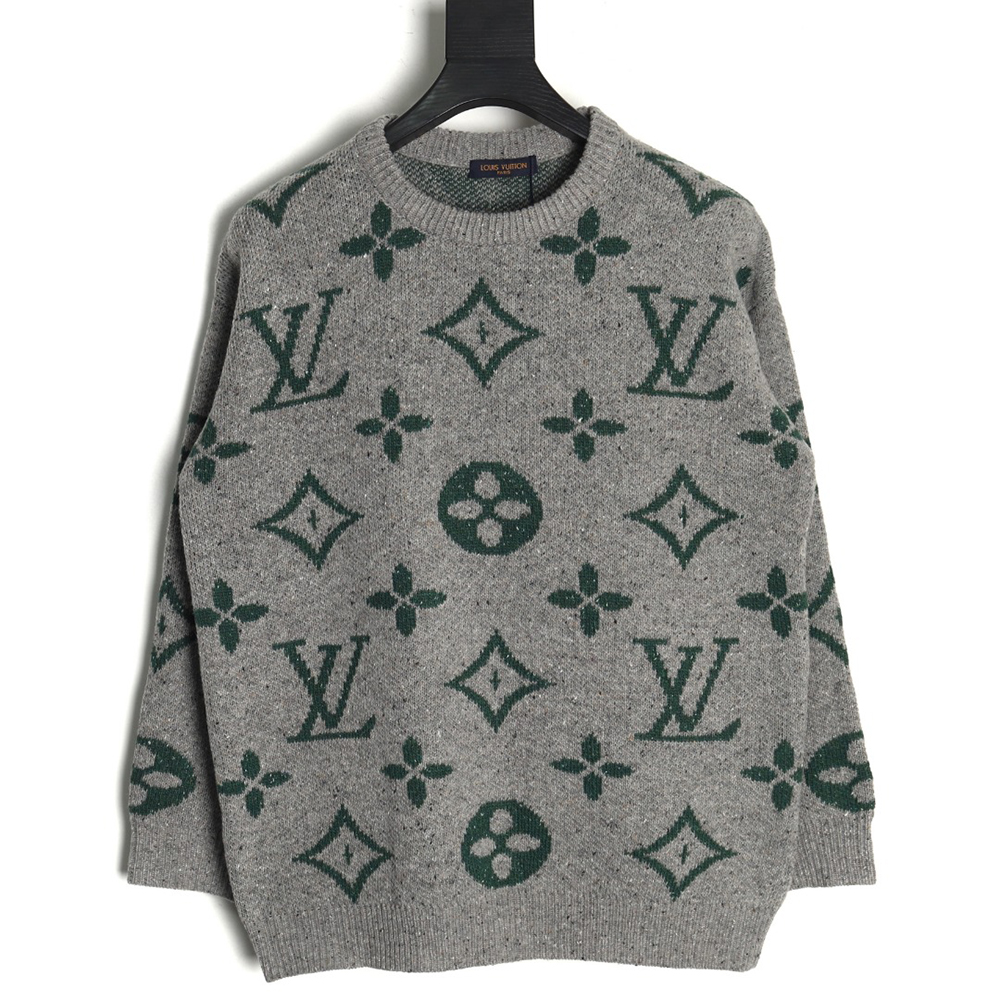 l0*is V*t0n all over logo jacquard crewneck sweater tsk1