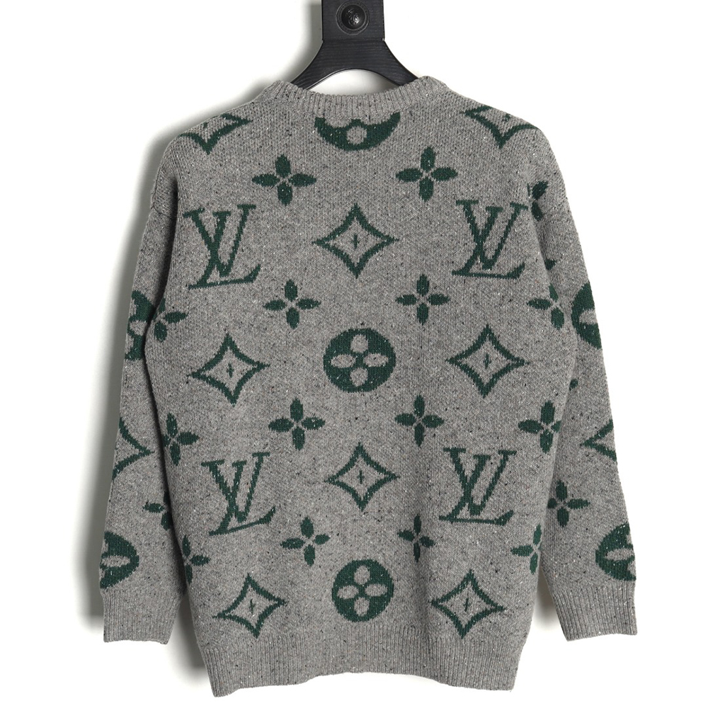 l0*is V*t0n all over logo jacquard crewneck sweater tsk1