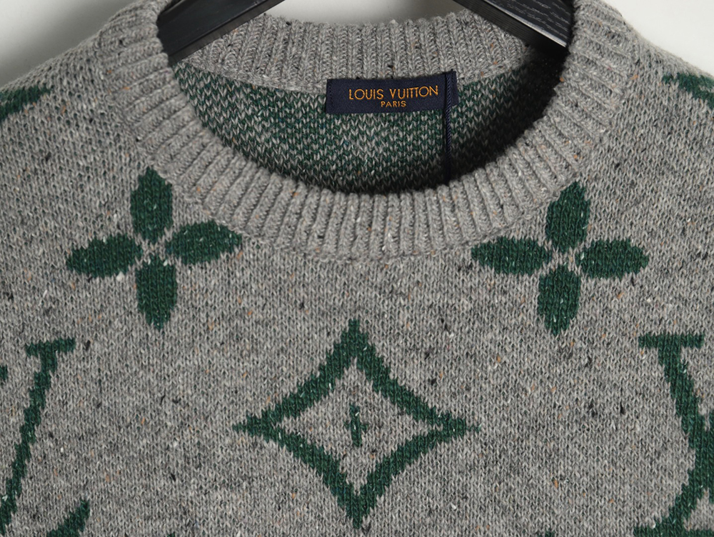 l0*is V*t0n all over logo jacquard crewneck sweater tsk1