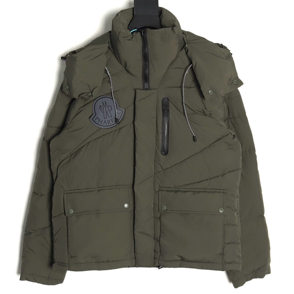 Moncler & Pharrell joint waterproof nylon hooded down jacket TSK1
