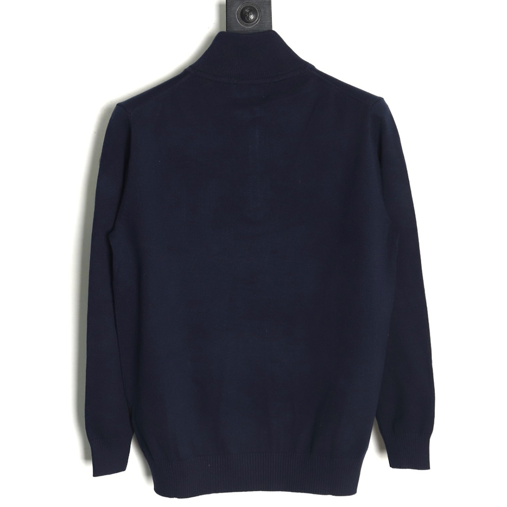 Ralph Lauren classic warhorse logo embroidery half-zip knitted sweater