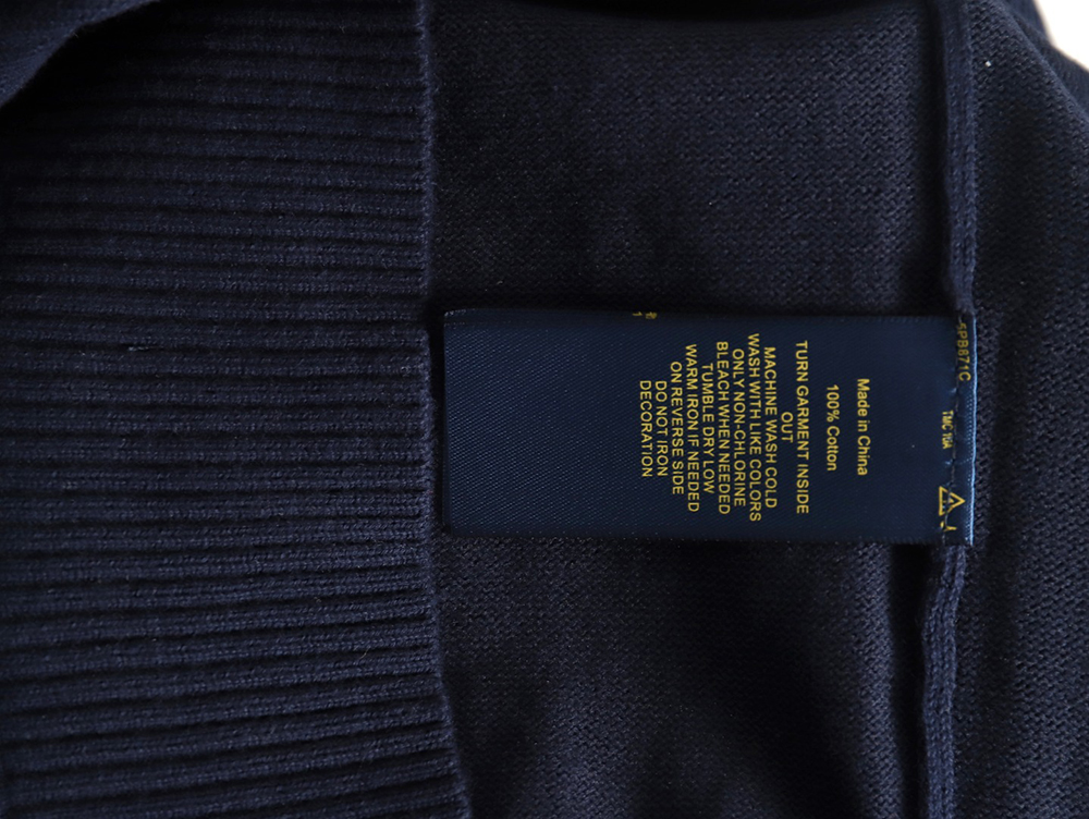 Ralph Lauren classic warhorse logo embroidery half-zip knitted sweater