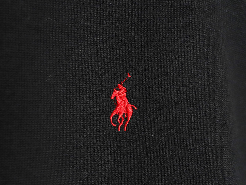 Ralph Lauren classic warhorse logo embroidery half-zip knitted sweater TSK1
