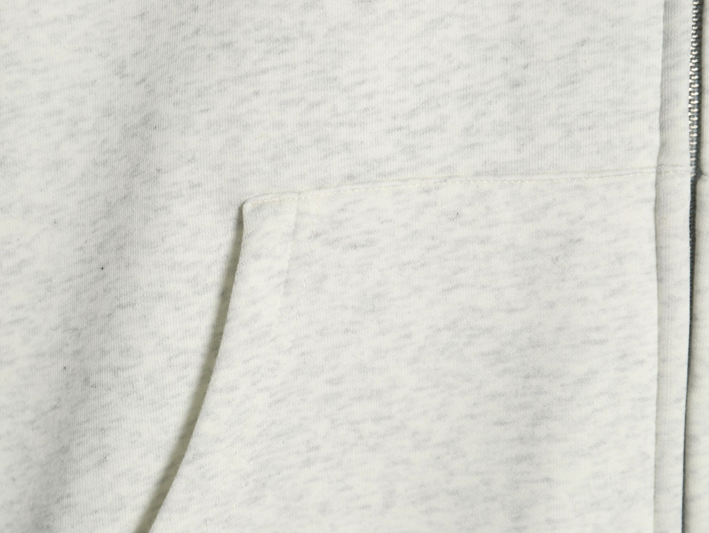 Stussy co-branded elements Logo plus velvet hooded zipper jacket