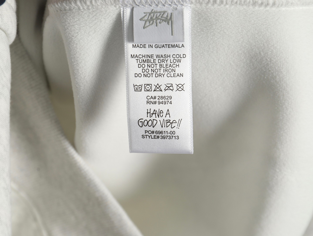 Stussy co-branded elements Logo plus velvet hooded zipper jacket TSK1