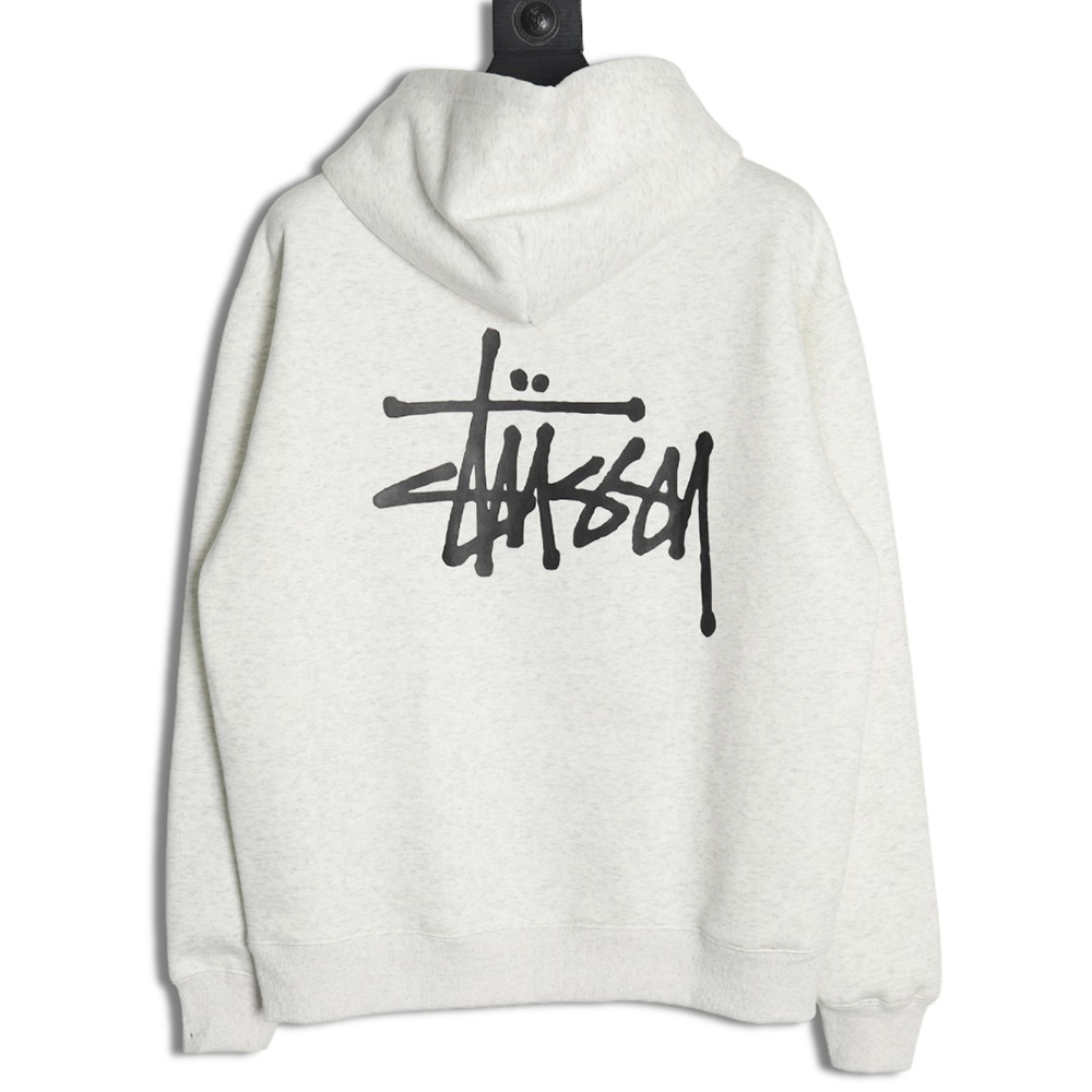 Stussy co-branded elements Logo plus velvet hooded zipper jacket TSK1