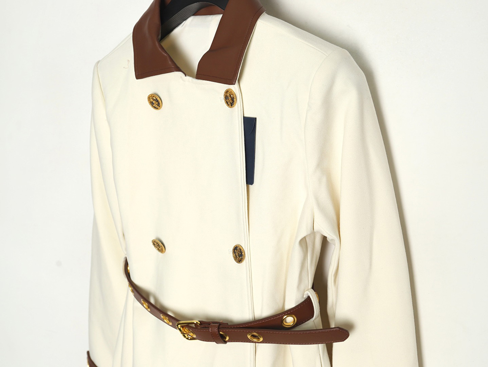 l0*is V*t0n wool belt long trench coat