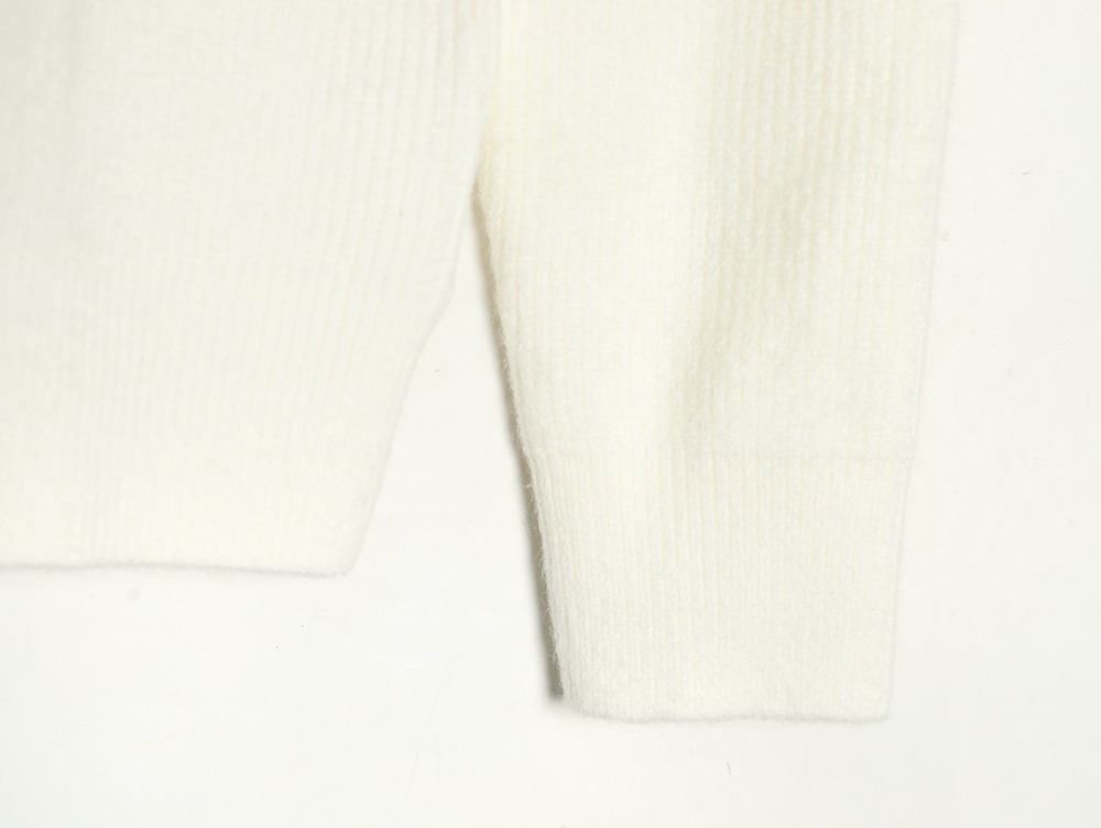 Miu Miu logo embroidered zip-up hooded sweater