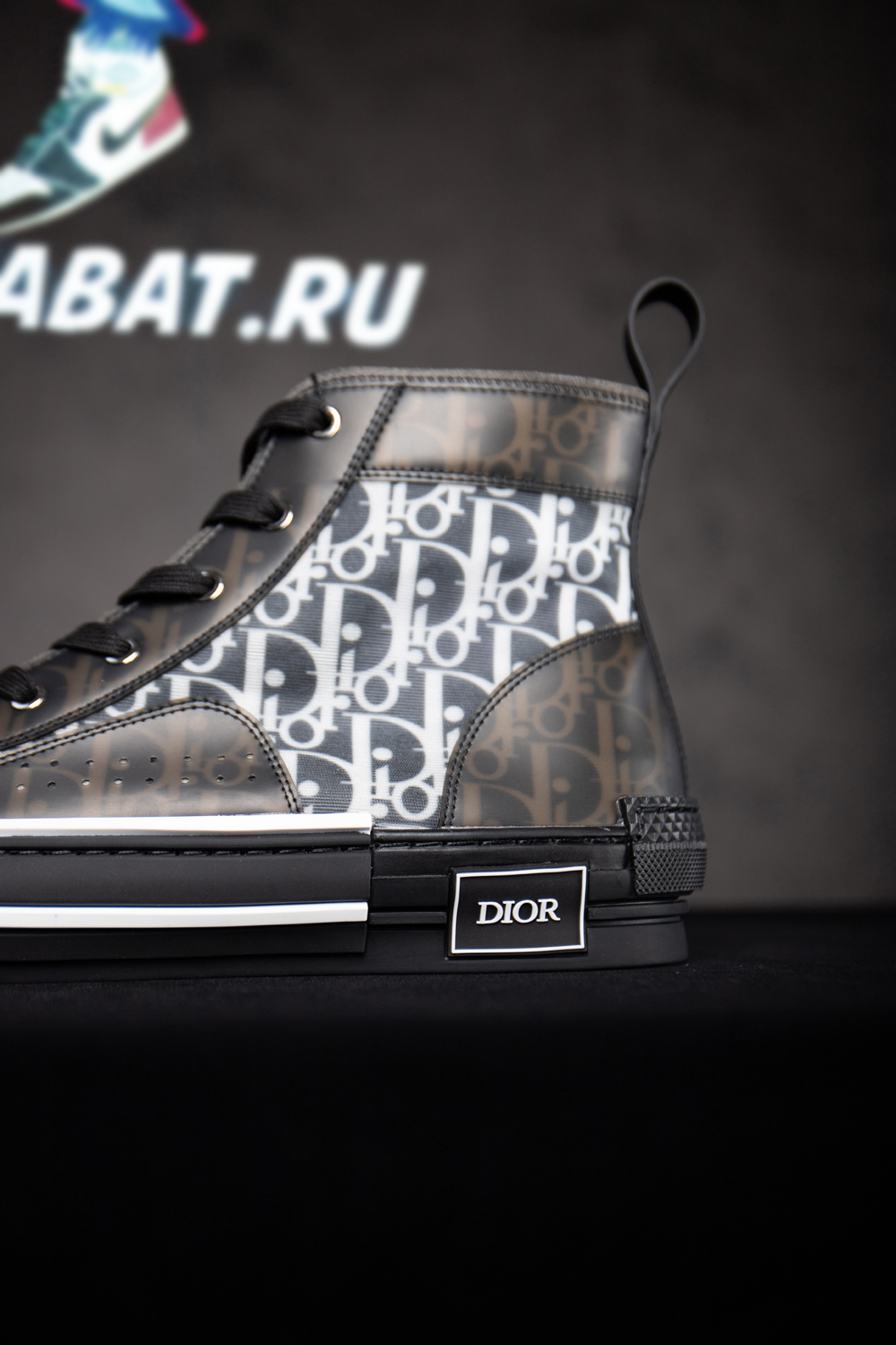 D*or b23 high top canvas oblique black