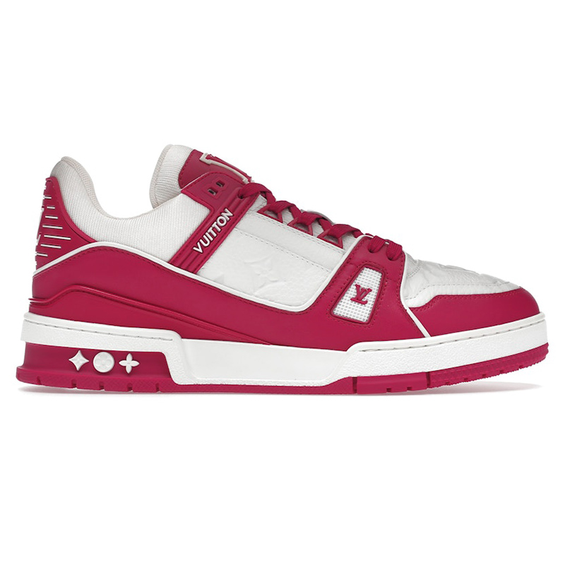 l0*is V*t0n trainer low white fuchsia
