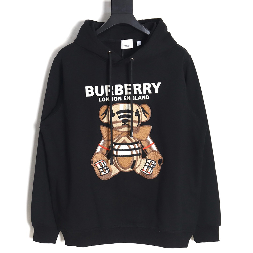 B**rry embroidered teddy bear hooded sweatshirt tsk1