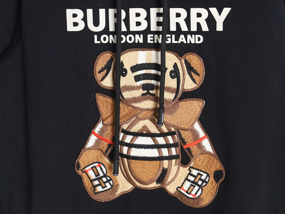 B**rry embroidered teddy bear hooded sweatshirt tsk1