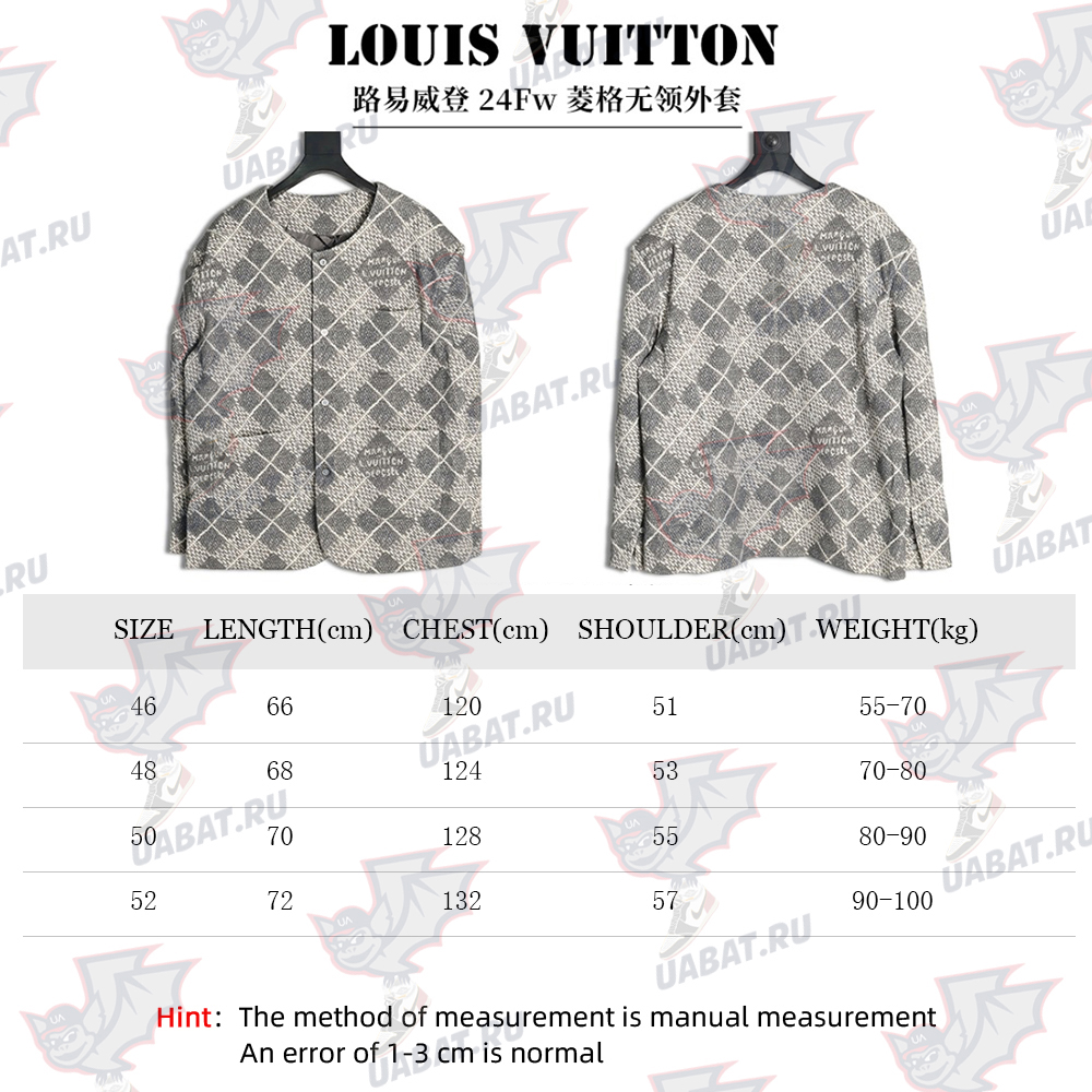 l0*is V*t0n rhombus collarless jacket
