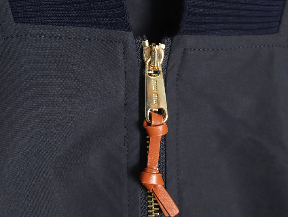 Miu Miu Panama cotton blend bomber jacket