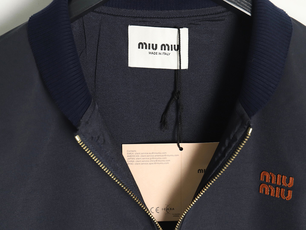 Miu Miu Panama cotton blend bomber jacket