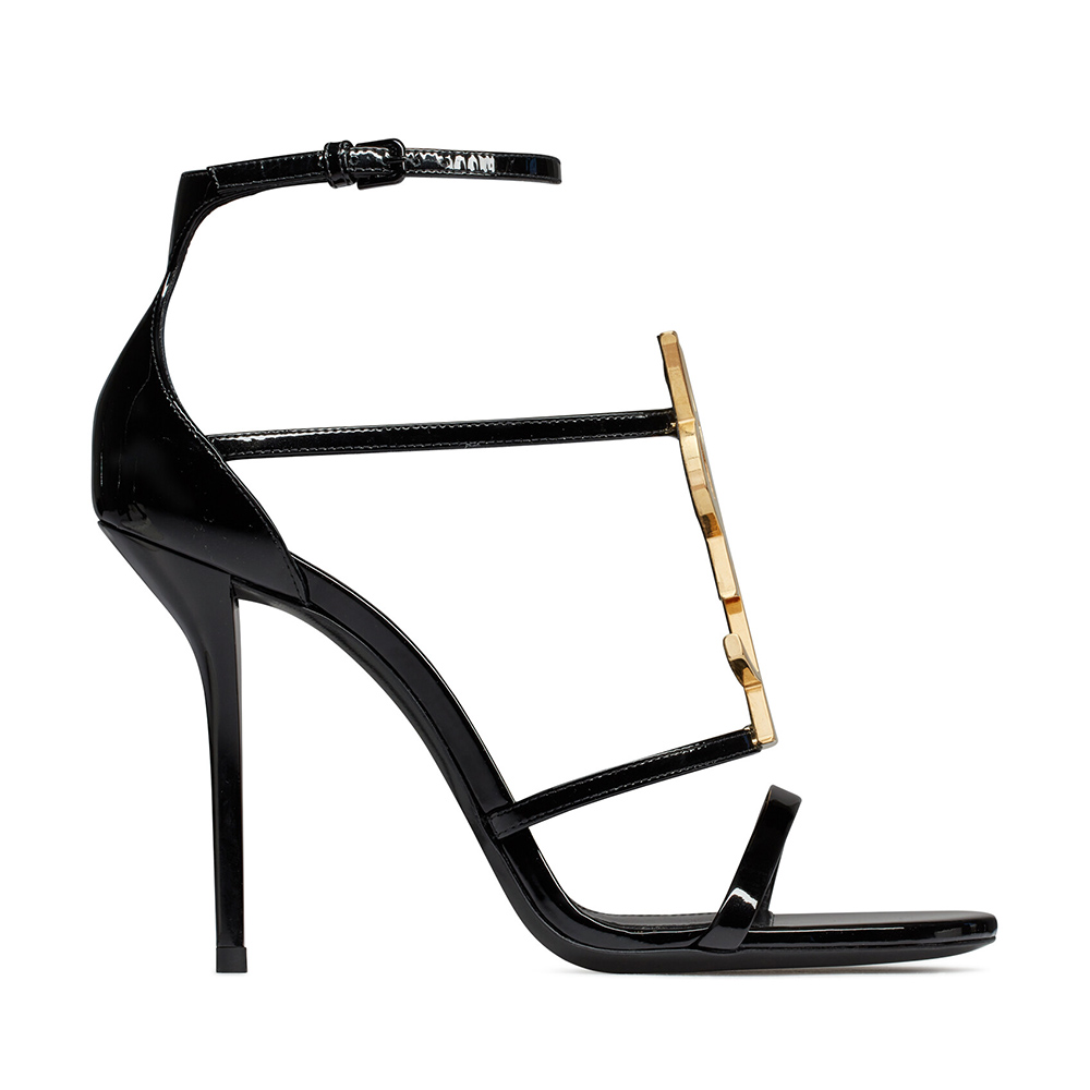 Sa**t Lau*nt cassandra sandals in patent leather h:10cm