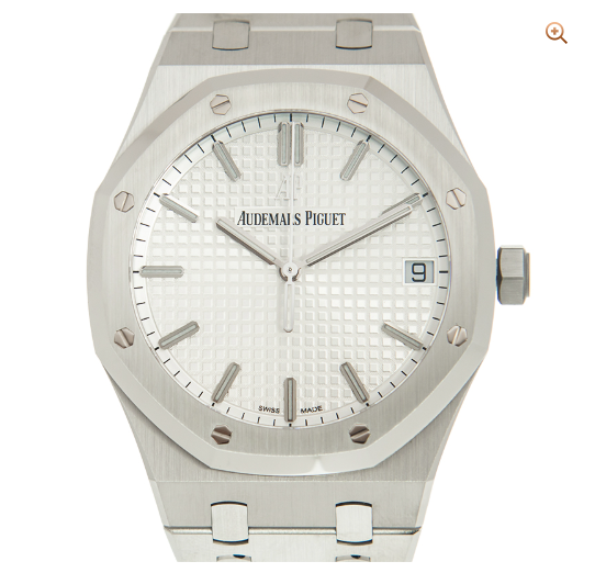 audemars P*g*et - royal oak 41mm 15500 ss/ss white/stk zf v2 a4302