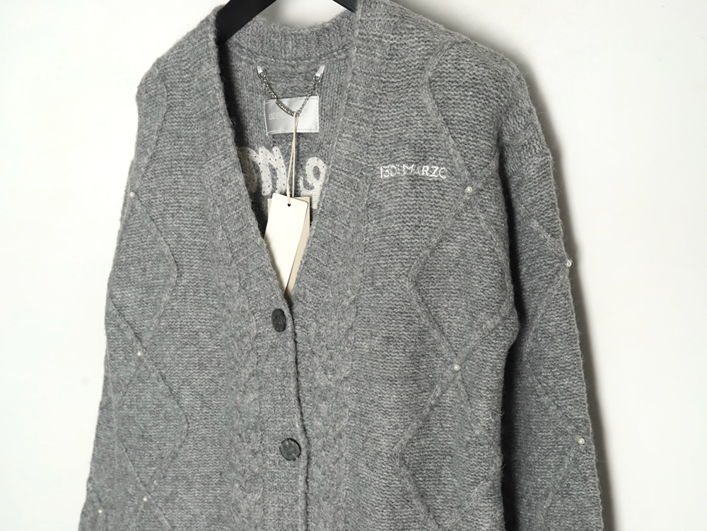 13De Marzo plaid cardigan sweater TSK1
