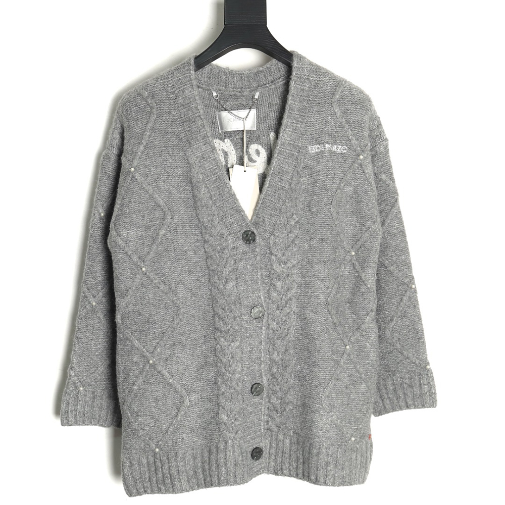 13De Marzo plaid cardigan sweater TSK1