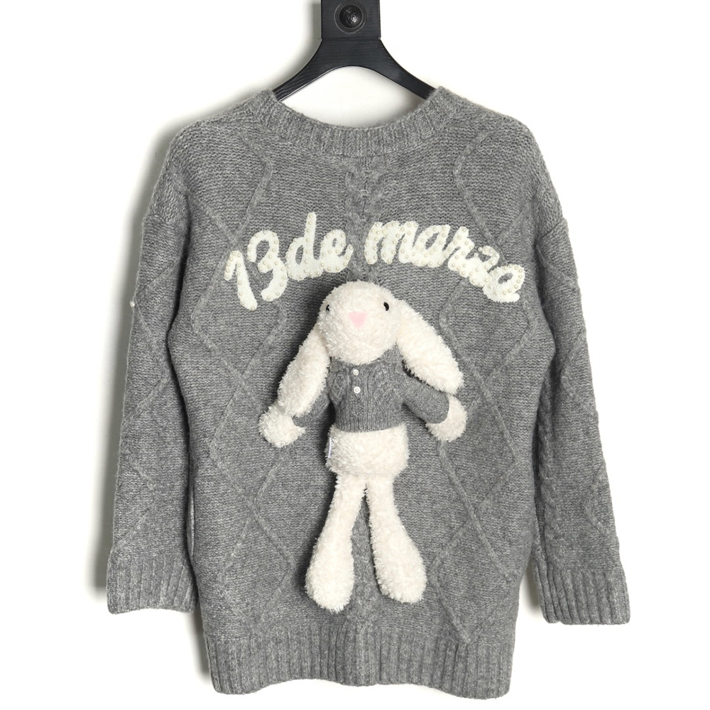 13De Marzo plaid cardigan sweater TSK1