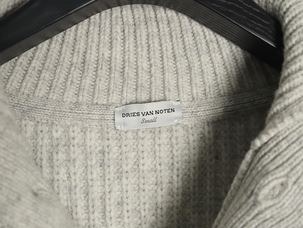 Dries Van Noten lapel wool sweater