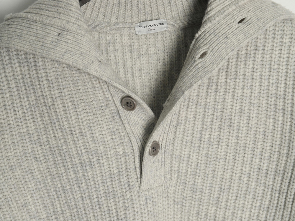 Dries Van Noten lapel wool sweater