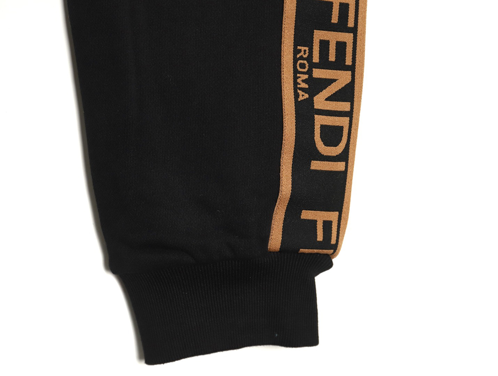 F**di double f embroidered logo webbing sweatpants