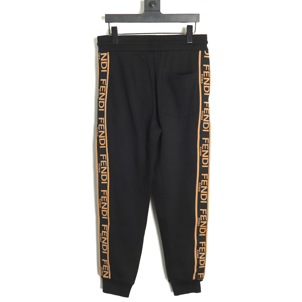 F**di double f embroidered logo webbing sweatpants