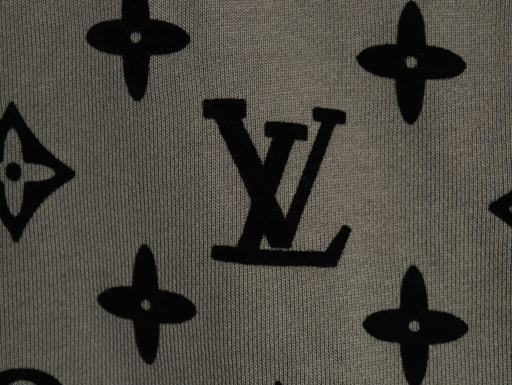 l0*is V*t0n monogram flocked print hoodie