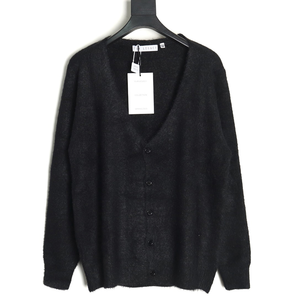 Our Legacy Solid Mohair Cardigan Sweater