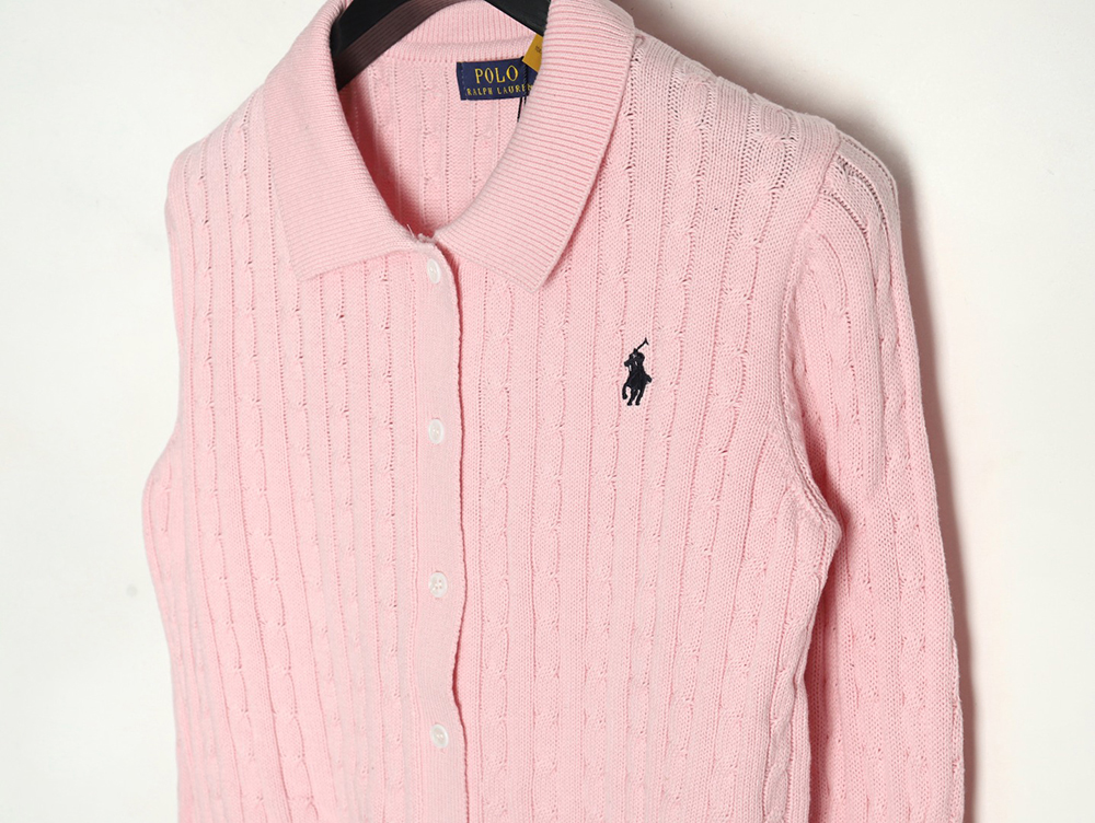 Ralph Lauren Classic Cable Lapel Knit Cardigan